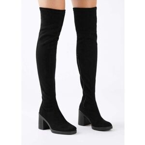 {Topshop} Black Over-the-Knee Women's Boots - Size 5.5 (36)